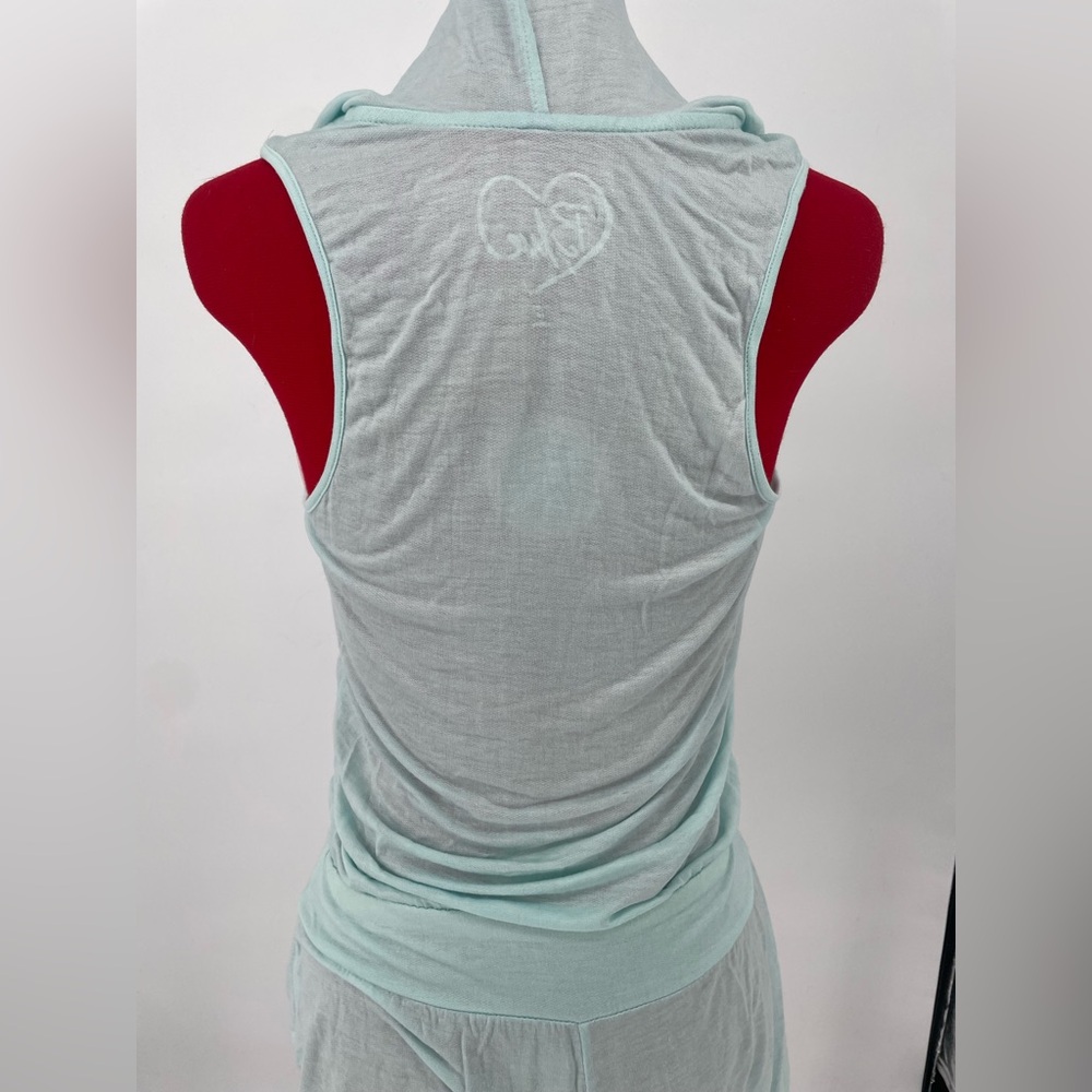 Betsey Johnson Baby Blue Hooded Bridal Romper With Bedazzles “MRS” - Picture 10 of 16